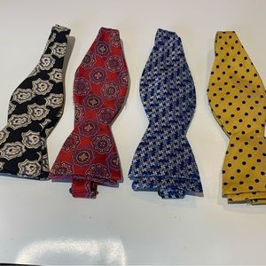 4 silk bow ties